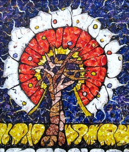 mixed media painting - Lemon Tree